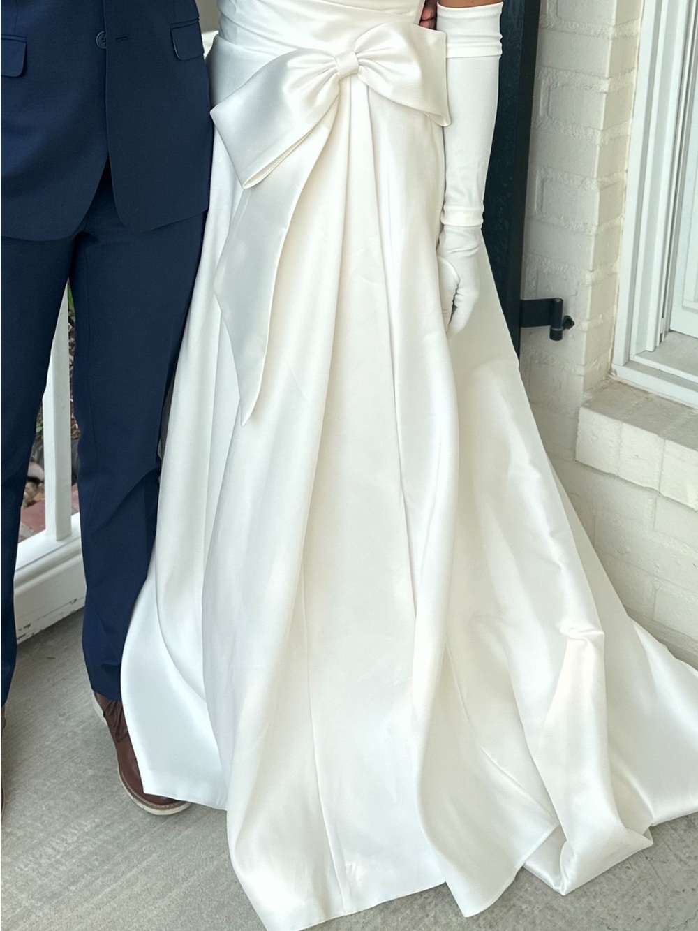 Essense of Australia Strapless Mikado Ivory Bridal Gown D 3631ZZ12 - Picture 7 of 10